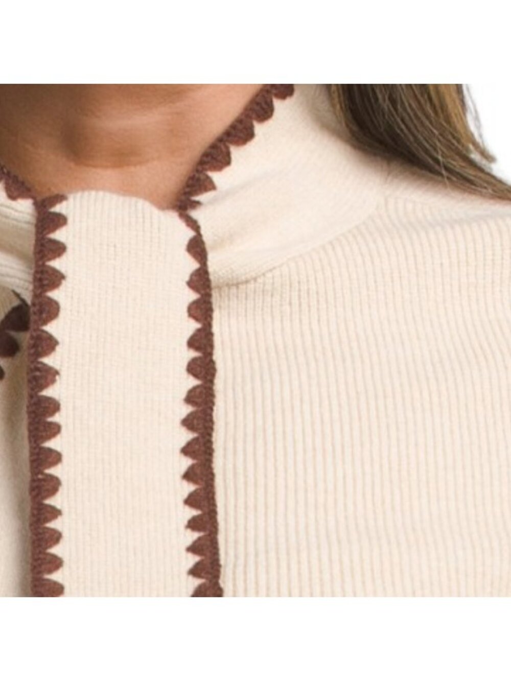 NANETTE NANETTE LEPORE Whipstitch Scarf Cardigan - Picture 3 of 4